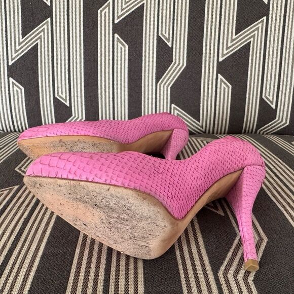 Dior Pink Python Leather Pumps Size 37.5/7/7.5 - Picture 7 of 12